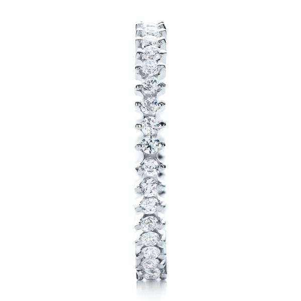 14k White Gold 14k White Gold Women's Diamond Eternity Band - Side View -  100130