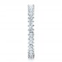 18k White Gold Women's Diamond Eternity Band - Side View -  100130 - Thumbnail