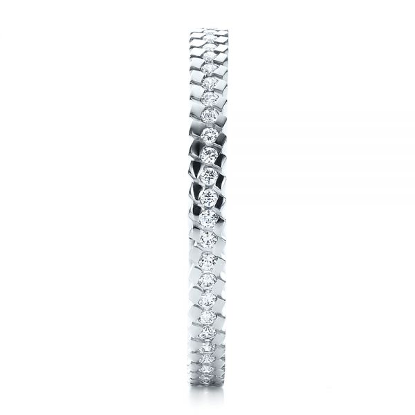 14k White Gold 14k White Gold Women's Diamond Eternity Band - Side View -  100131