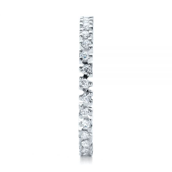 14k White Gold 14k White Gold Women's Diamond Eternity Band - Side View -  100142