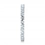 18k White Gold Women's Diamond Eternity Band - Side View -  100142 - Thumbnail