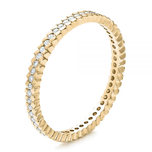 14k Yellow Gold 14k Yellow Gold Women's Diamond Eternity Band - Three-Quarter View - 100131
