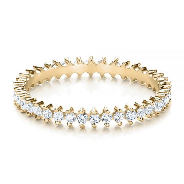 18k Yellow Gold 18k Yellow Gold Women's Diamond Eternity Band - Flat View - 100130