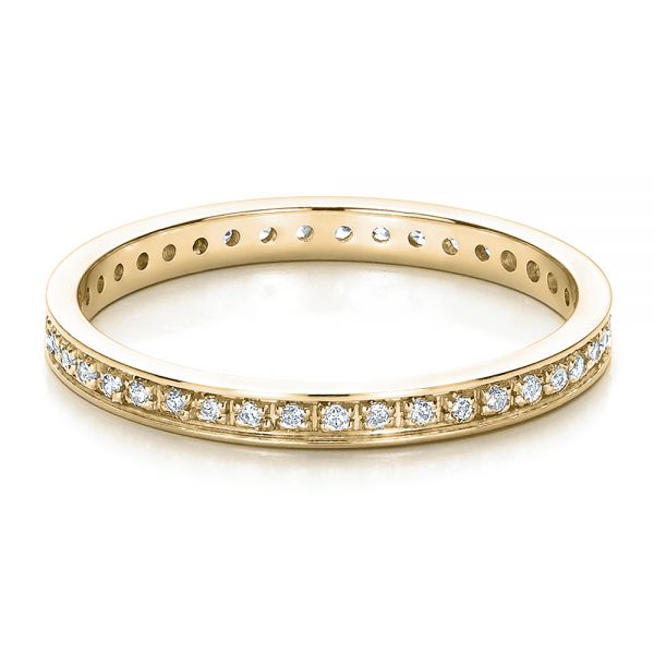 14k Yellow Gold 14k Yellow Gold Women's Diamond Eternity Band - Flat View - 100132