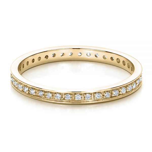 18k Yellow Gold 18k Yellow Gold Women's Diamond Eternity Band - Flat View -  100132