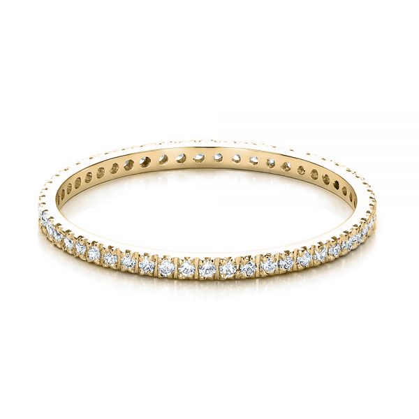 18k Yellow Gold 18k Yellow Gold Women's Diamond Eternity Band - Flat View -  100275