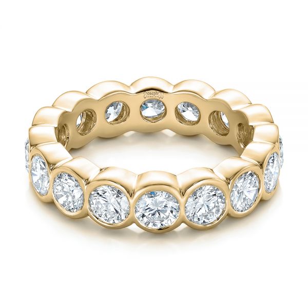 18k Yellow Gold 18k Yellow Gold Women's Diamond Eternity Band - Flat View -  101361