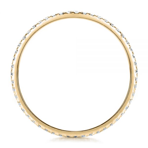 18k Yellow Gold 18k Yellow Gold Women's Diamond Eternity Band - Front View -  100118