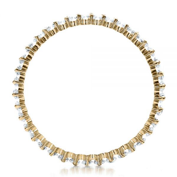 18k Yellow Gold 18k Yellow Gold Women's Diamond Eternity Band - Front View - 100130