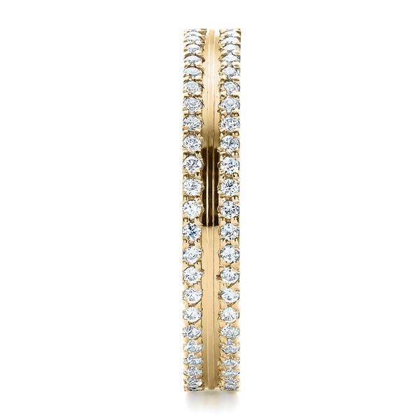 14k Yellow Gold 14k Yellow Gold Women's Diamond Eternity Band - Side View - 100118