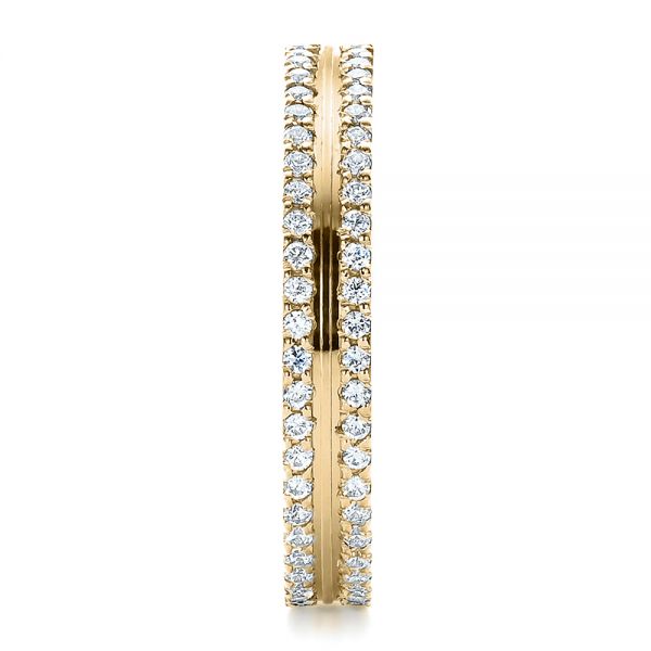 18k Yellow Gold 18k Yellow Gold Women's Diamond Eternity Band - Side View -  100118