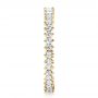 14k Yellow Gold 14k Yellow Gold Women's Diamond Eternity Band - Side View -  100130 - Thumbnail