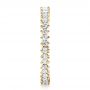 18k Yellow Gold 18k Yellow Gold Women's Diamond Eternity Band - Side View -  100130 - Thumbnail