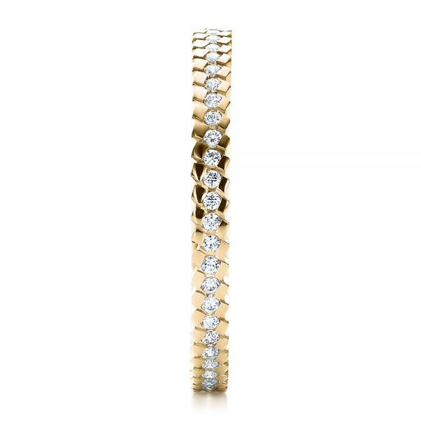 14k Yellow Gold 14k Yellow Gold Women's Diamond Eternity Band - Side View - 100131