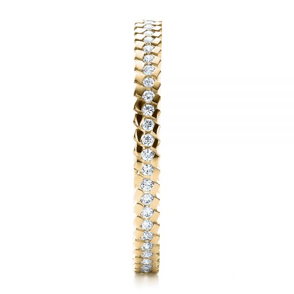 14k Yellow Gold 14k Yellow Gold Women's Diamond Eternity Band - Side View -  100131