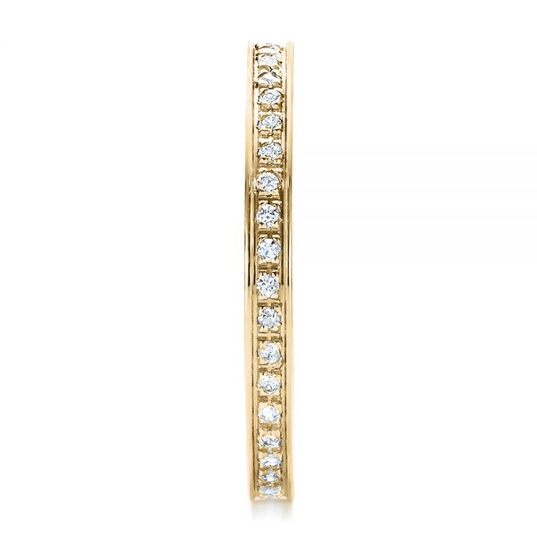 14k Yellow Gold 14k Yellow Gold Women's Diamond Eternity Band - Side View - 100132