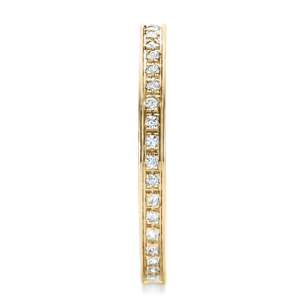 14k Yellow Gold 14k Yellow Gold Women's Diamond Eternity Band - Side View -  100132