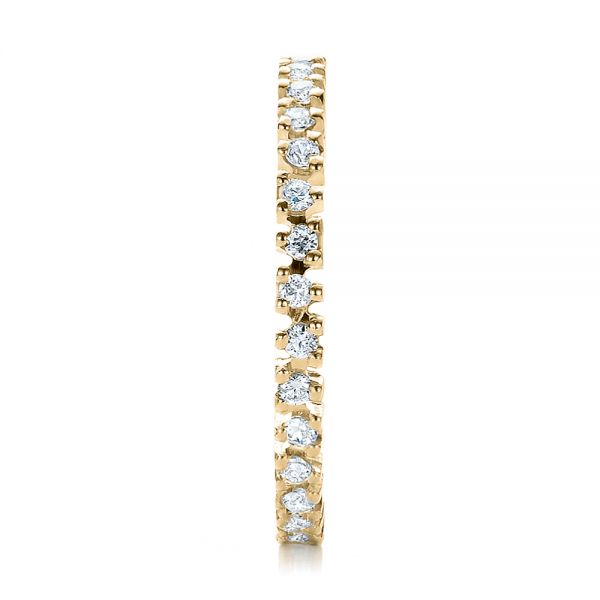 18k Yellow Gold 18k Yellow Gold Women's Diamond Eternity Band - Side View - 100142