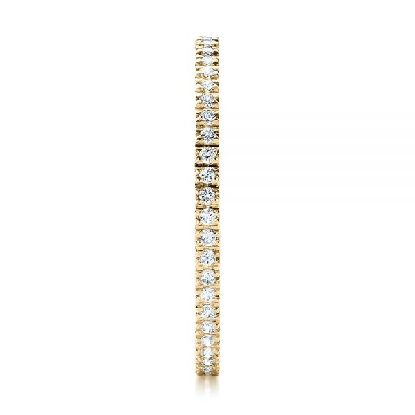 14k Yellow Gold 14k Yellow Gold Women's Diamond Eternity Band - Side View - 100275