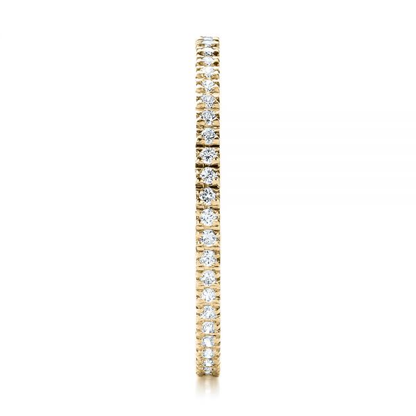 14k Yellow Gold 14k Yellow Gold Women's Diamond Eternity Band - Side View -  100275