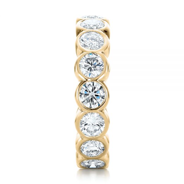 18k Yellow Gold 18k Yellow Gold Women's Diamond Eternity Band - Side View -  101361