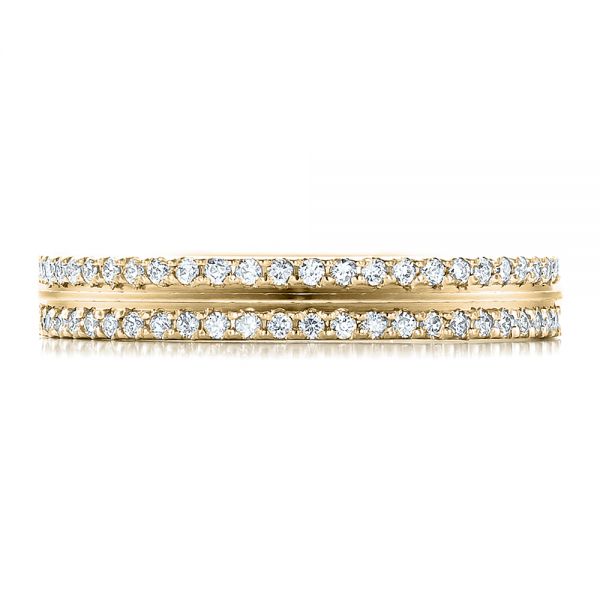 14k Yellow Gold 14k Yellow Gold Women's Diamond Eternity Band - Top View -  100118