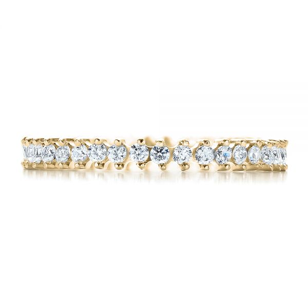 18k Yellow Gold 18k Yellow Gold Women's Diamond Eternity Band - Top View - 100130