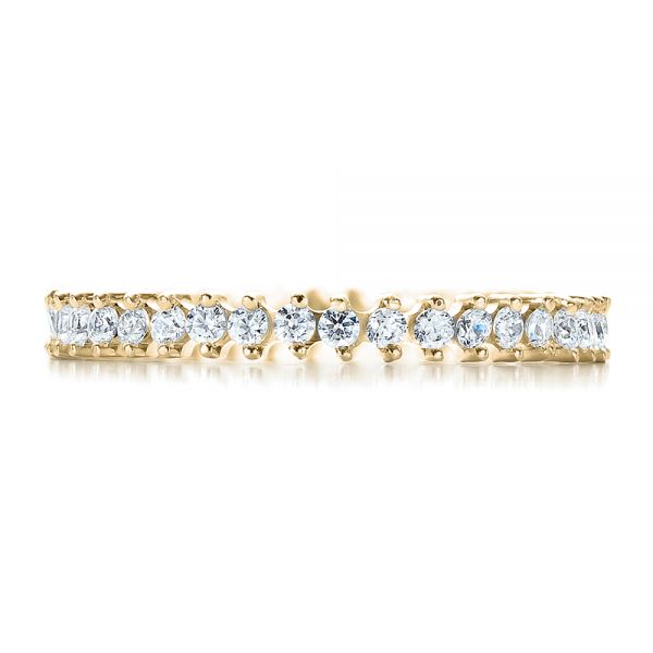 14k Yellow Gold 14k Yellow Gold Women's Diamond Eternity Band - Top View -  100130