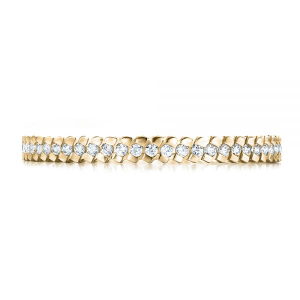14k Yellow Gold 14k Yellow Gold Women's Diamond Eternity Band - Top View - 100131