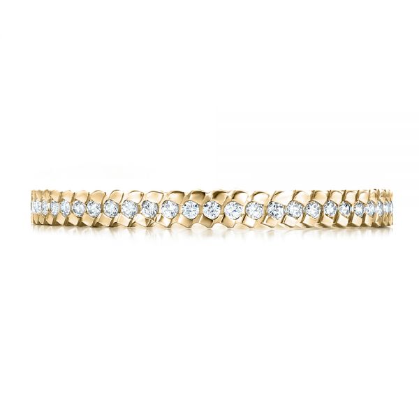 14k Yellow Gold 14k Yellow Gold Women's Diamond Eternity Band - Top View -  100131