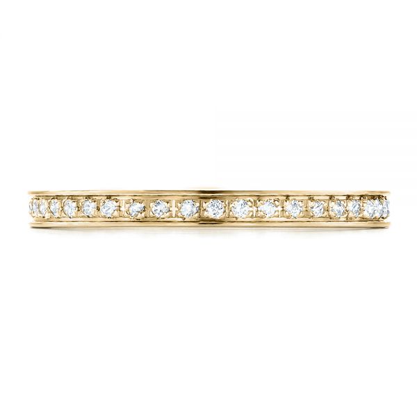 14k Yellow Gold 14k Yellow Gold Women's Diamond Eternity Band - Top View - 100132