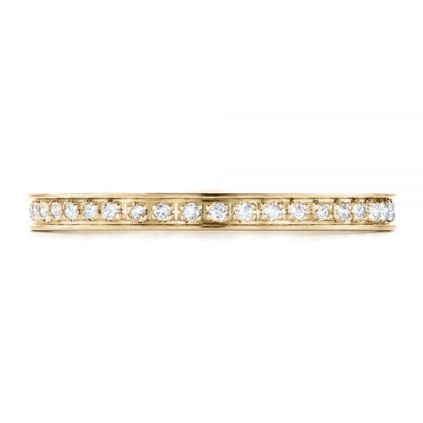 14k Yellow Gold 14k Yellow Gold Women's Diamond Eternity Band - Top View -  100132