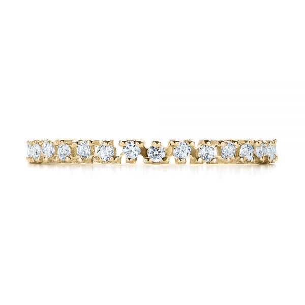 18k Yellow Gold 18k Yellow Gold Women's Diamond Eternity Band - Top View - 100142