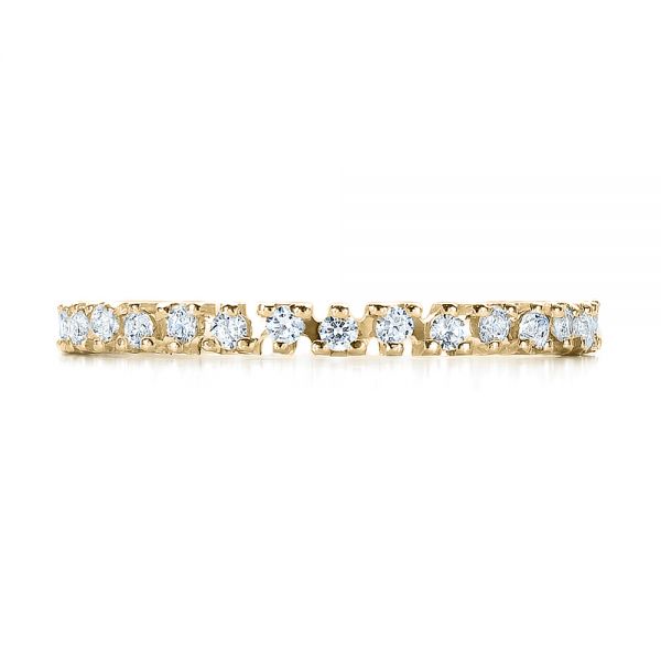 18k Yellow Gold 18k Yellow Gold Women's Diamond Eternity Band - Top View -  100142