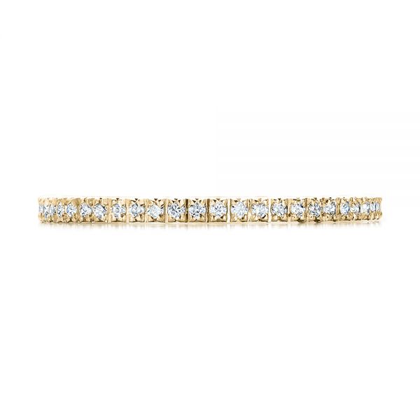 14k Yellow Gold 14k Yellow Gold Women's Diamond Eternity Band - Top View -  100275