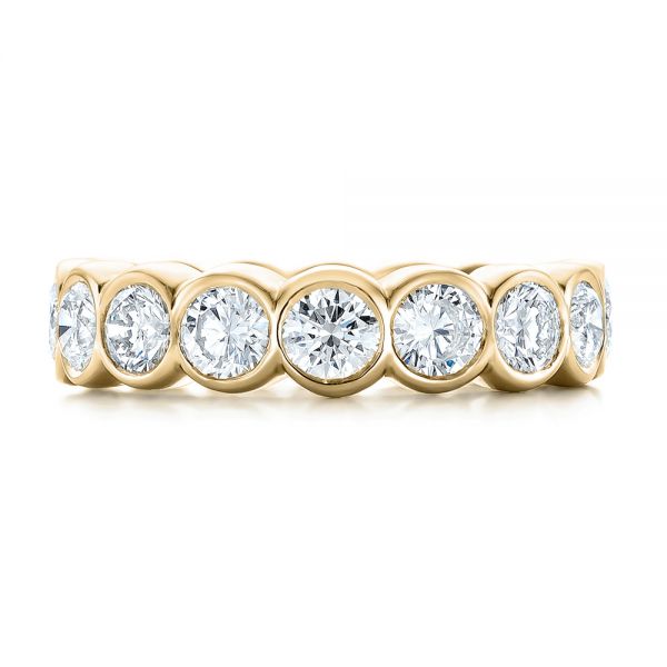 18k Yellow Gold 18k Yellow Gold Women's Diamond Eternity Band - Top View -  101361
