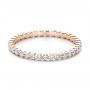 18k Rose Gold 18k Rose Gold Women's Diamond Tension Set Eternity Band - Flat View -  100137 - Thumbnail