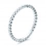 18k White Gold Women's Diamond Tension Set Eternity Band - Three-Quarter View -  100137 - Thumbnail
