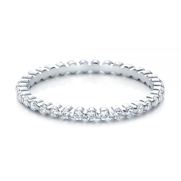  Platinum Platinum Women's Diamond Tension Set Eternity Band - Flat View -  100137