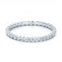 18k White Gold Women's Diamond Tension Set Eternity Band - Flat View -  100137 - Thumbnail