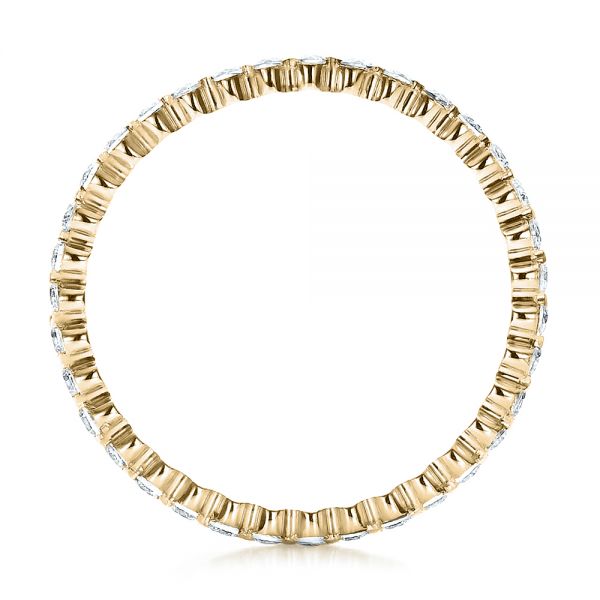14k Yellow Gold 14k Yellow Gold Women's Diamond Tension Set Eternity Band - Front View - 100137