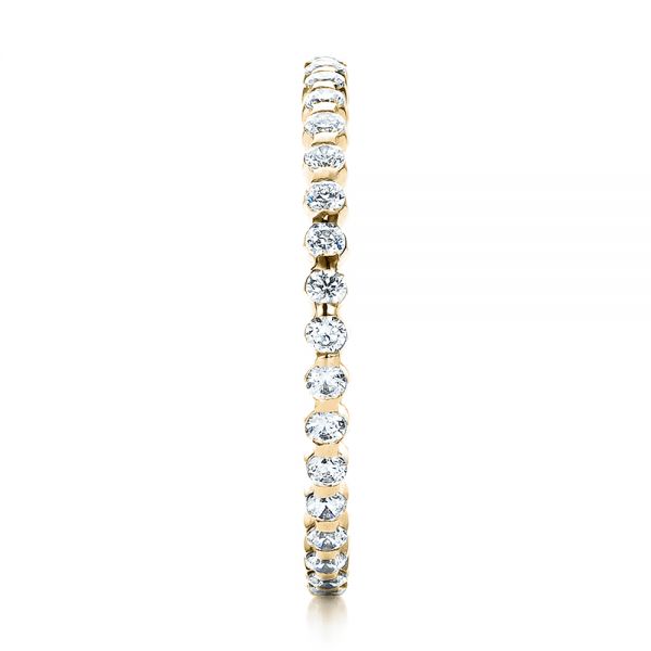 14k Yellow Gold 14k Yellow Gold Women's Diamond Tension Set Eternity Band - Side View - 100137