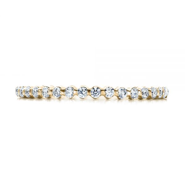 14k Yellow Gold 14k Yellow Gold Women's Diamond Tension Set Eternity Band - Top View - 100137