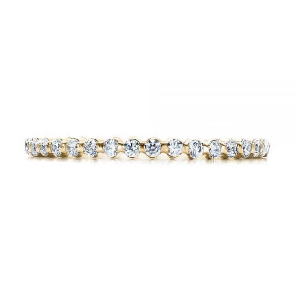 14k Yellow Gold 14k Yellow Gold Women's Diamond Tension Set Eternity Band - Top View -  100137