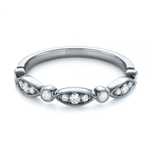  Platinum Platinum Women's Diamond Wedding Band - Flat View -  103073