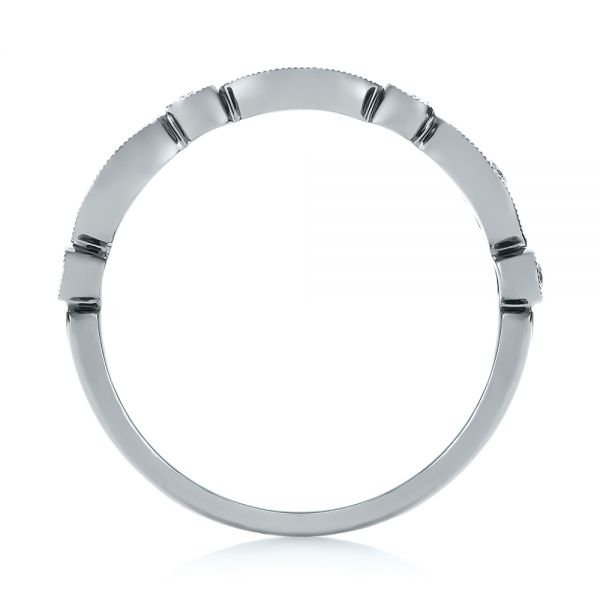 14K Gold Women's Diamond Wedding Band - Front View - 103073