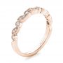 14k Rose Gold 14k Rose Gold Women's Diamond Wedding Band - Three-Quarter View -  103069 - Thumbnail