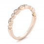 18k Rose Gold 18k Rose Gold Women's Diamond Wedding Band - Three-Quarter View -  103074 - Thumbnail