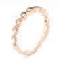 14k Rose Gold Women's Diamond Wedding Band - Three-Quarter View -  103075 - Thumbnail