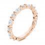 18k Rose Gold 18k Rose Gold Women's Diamond Wedding Band - Three-Quarter View -  106315 - Thumbnail